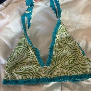 Intimately by Free People Patterned Halter Bralette